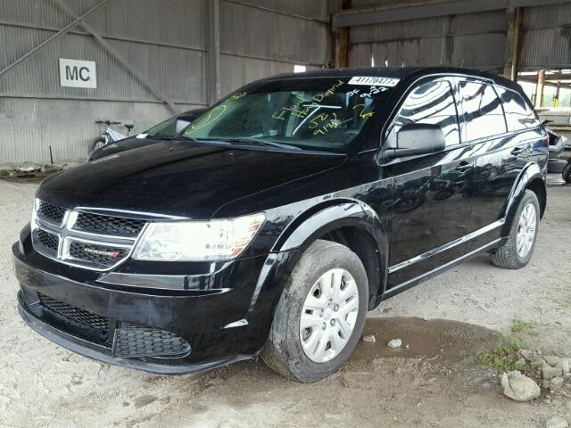 3C4PDCAB5ET149518 - 2014 DODGE JOURNEY SE BLACK photo 2