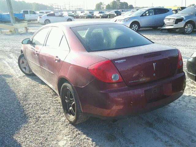 1G2ZG57B584194184 - 2008 PONTIAC G6 BASE MAROON photo 3