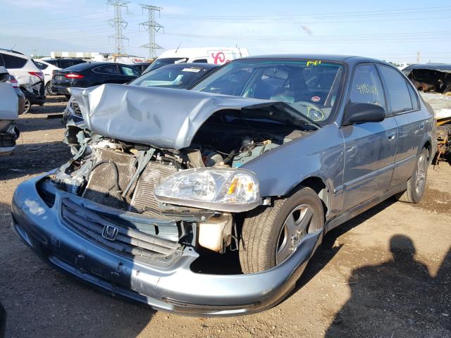 2HGEJ6618YH558662 - 2000 HONDA CIVIC BASE 蓝色 照片 2