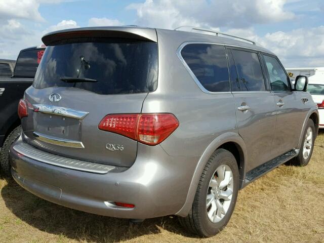 JN8AZ2NF9B9500020 - 2011 INFINITI QX56 GRAY photo 4