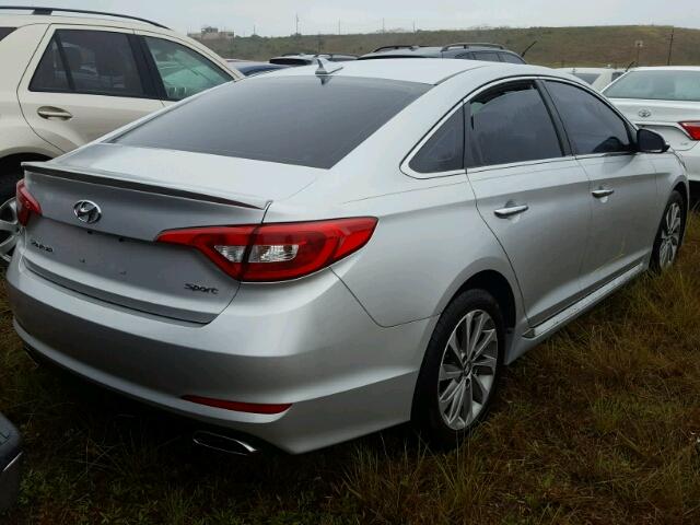 5NPE34AF2GH405670 - 2016 HYUNDAI SONATA SILVER photo 4