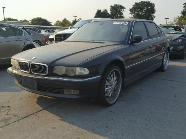 WBAGH8344YDP08452 - 2000 BMW 740 IL BLUE photo 2