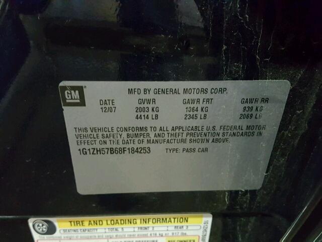 1G1ZH57B68F184253 - 2008 CHEVROLET MALIBU 1LT BLUE photo 10