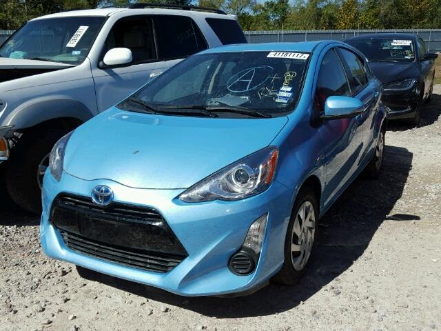 JTDKDTB34F1102443 - 2015 TOYOTA PRIUS C BLUE photo 2