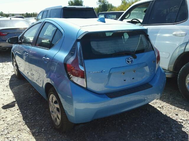 JTDKDTB34F1102443 - 2015 TOYOTA PRIUS C BLUE photo 3