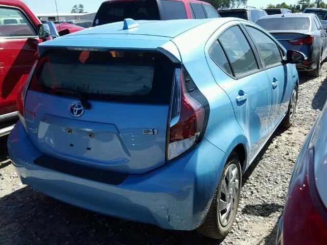 JTDKDTB34F1102443 - 2015 TOYOTA PRIUS C BLUE photo 4