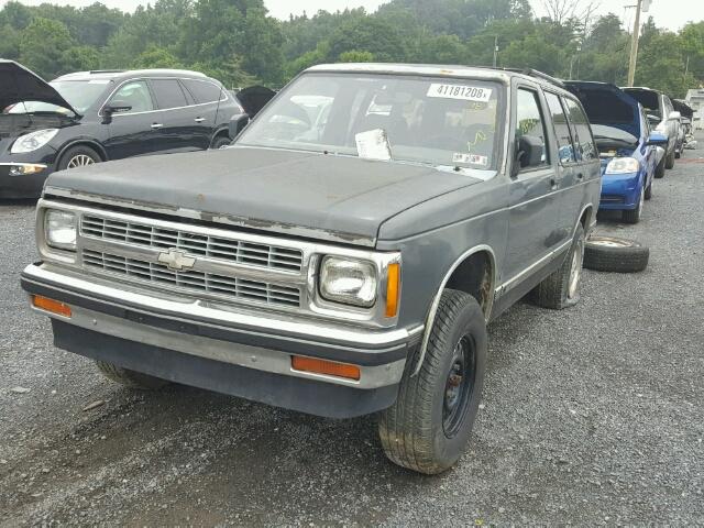 1GNDT13ZXM2208168 - 1991 CHEVROLET BLAZER S10 GRAY photo 2