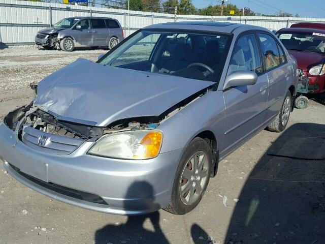 1HGES26713L007527 - 2003 HONDA CIVIC SILVER photo 2