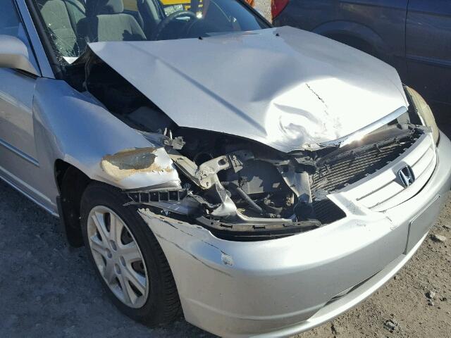 1HGES26713L007527 - 2003 HONDA CIVIC SILVER photo 9