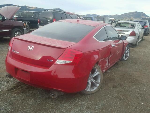 1HGCS2B87CA002382 - 2012 HONDA ACCORD RED photo 4