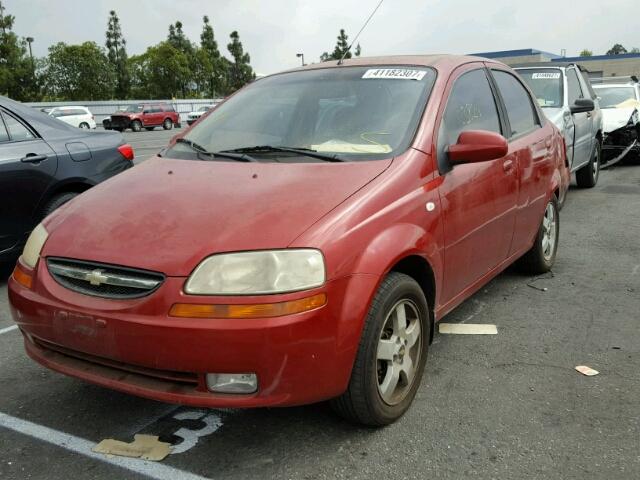 KL1TG56676B629566 - 2006 CHEVROLET AVEO LT RED photo 2