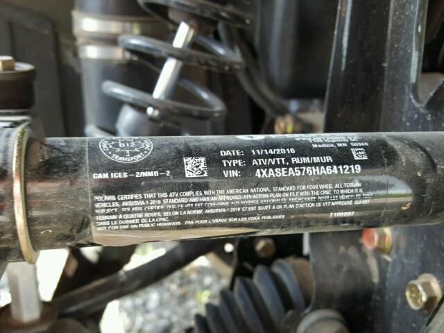 4XASEA576HA641219 - 2017 POLARIS SPORTSMAN 绿色 照片 10