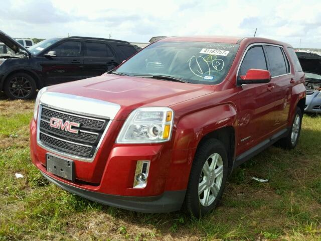 2GKALMEK4F6390845 - 2015 GMC TERRAIN MAROON photo 2