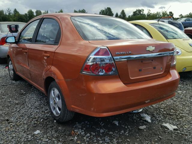 KL1TD56657B172671 - 2007 CHEVROLET AVEO BASE ORANGE photo 3