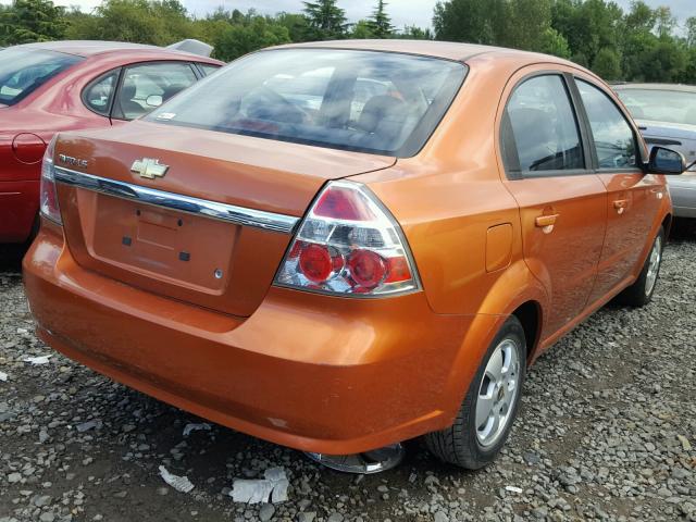 KL1TD56657B172671 - 2007 CHEVROLET AVEO BASE ORANGE photo 4