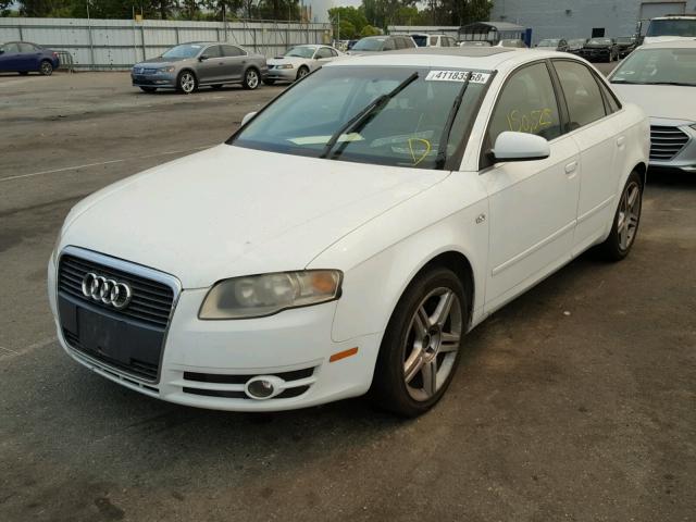 WAUAF78E77A214156 - 2007 AUDI A4 2 WHITE photo 2