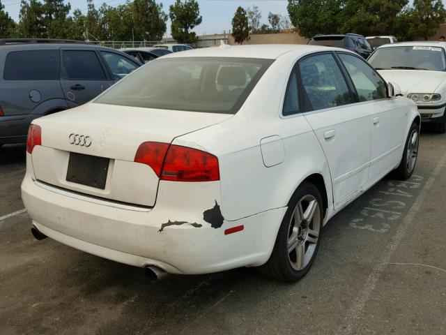 WAUAF78E77A214156 - 2007 AUDI A4 2 WHITE photo 4