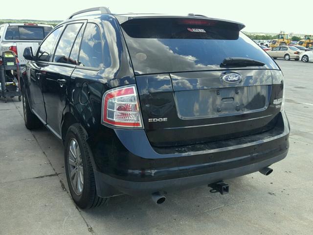 2FMDK38C97BB28477 - 2007 FORD EDGE SEL BLACK photo 3