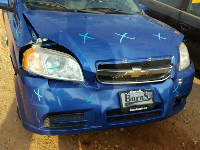 KL1TD5DE1AB093631 - 2010 CHEVROLET AVEO LS BLUE photo 9