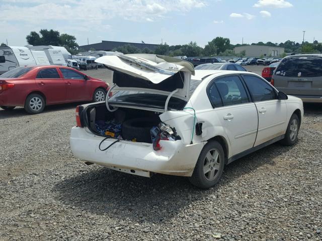 1G1ZT54805F233918 - 2005 CHEVROLET MALIBU LS WHITE photo 4