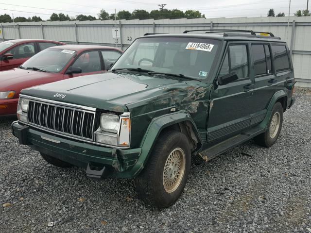 1J4FN78S9TL284476 - 1996 JEEP CHEROKEE C GREEN photo 2