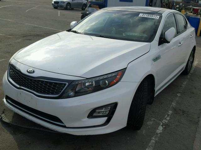 KNAGN4AD3E5063951 - 2014 KIA OPTIMA HYB WHITE photo 2