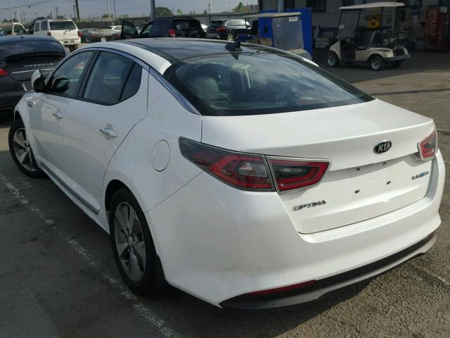 KNAGN4AD3E5063951 - 2014 KIA OPTIMA HYB WHITE photo 3