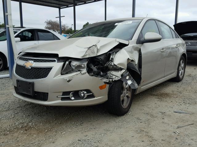 1G1PC5SB8D7178536 - 2013 CHEVROLET CRUZE LT TEAL photo 2