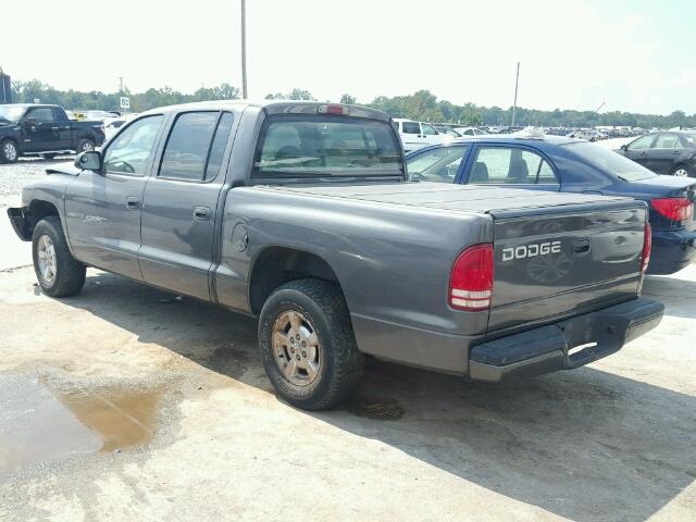 1B7HL2AX31S333493 - 2001 DODGE DAKOTA GRAY photo 3