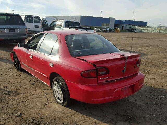 1G1JF524027332667 - 2002 CHEVROLET CAVALIER L RED photo 3