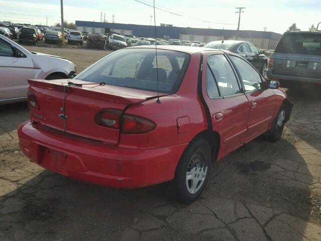 1G1JF524027332667 - 2002 CHEVROLET CAVALIER L RED photo 4