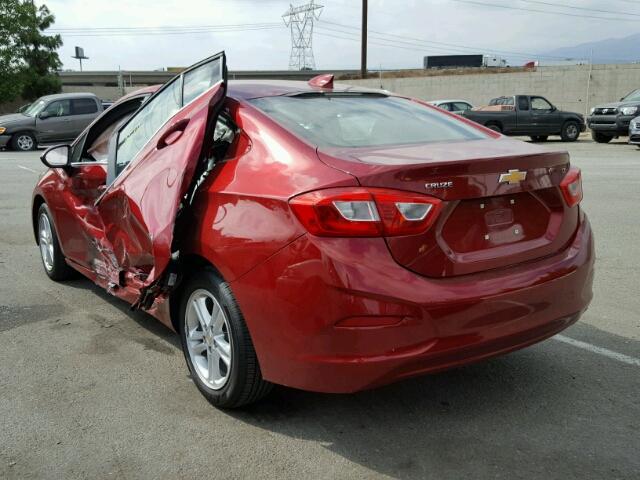 1G1BE5SM1H7131327 - 2017 CHEVROLET CRUZE LT RED photo 3