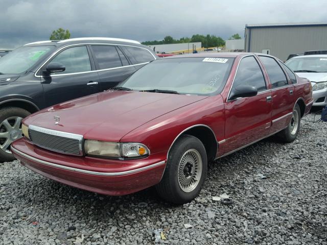 1G1BL52W5SR133827 - 1995 CHEVROLET CAPRICE CL MAROON photo 2