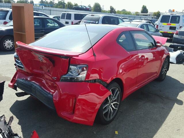 JTKJF5C70FJ011469 - 2015 TOYOTA SCION TC 红色 照片 4