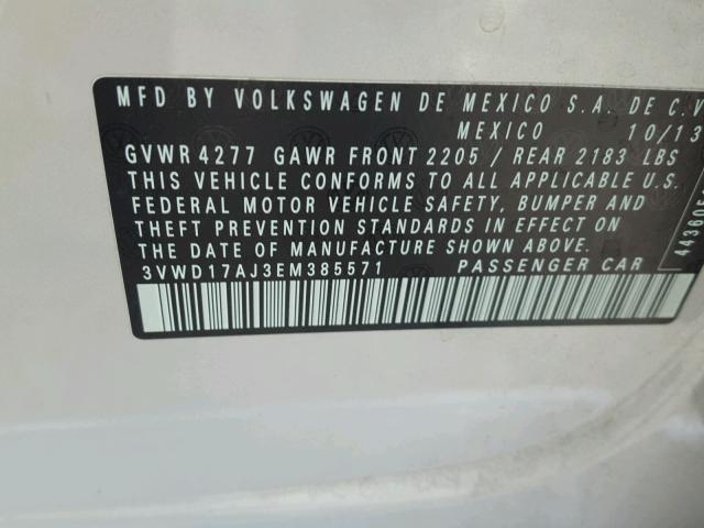 3VWD17AJ3EM385571 - 2014 VOLKSWAGEN JETTA SE 银色 照片 16
