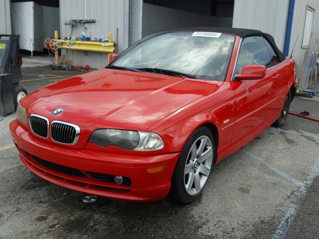 WBABS33483PG89543 - 2003 BMW 325 CI RED photo 2