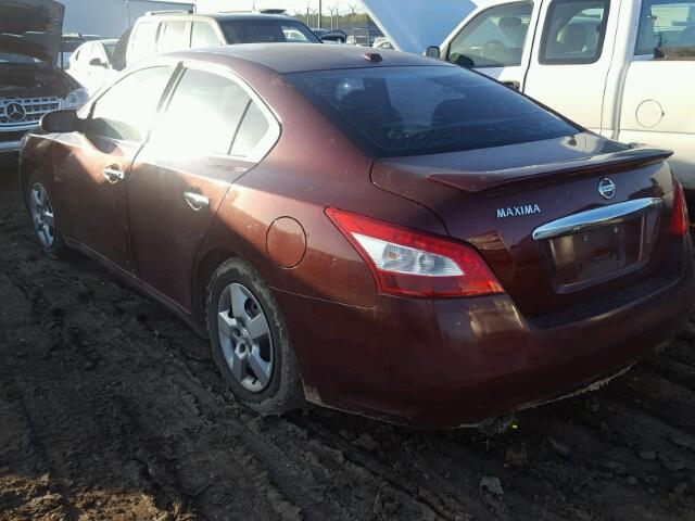 1N4AA51E59C827454 - 2009 NISSAN MAXIMA MAROON photo 3