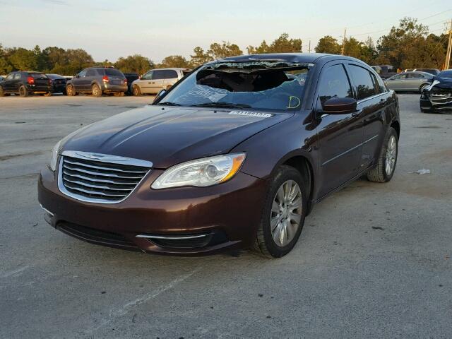 1C3CCBAB2CN257236 - 2012 CHRYSLER 200 LX BROWN photo 2