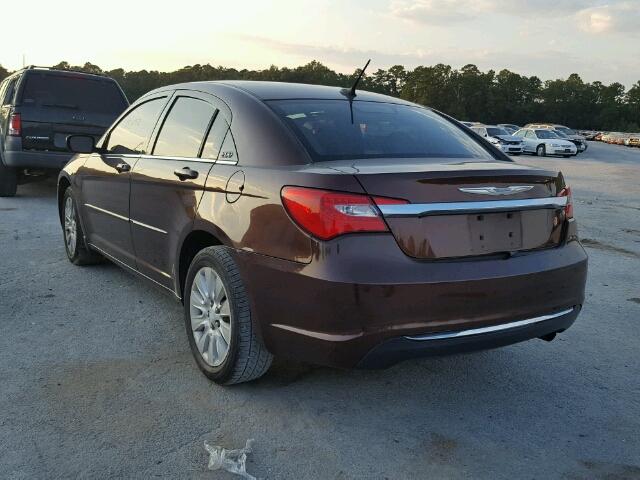 1C3CCBAB2CN257236 - 2012 CHRYSLER 200 LX BROWN photo 3