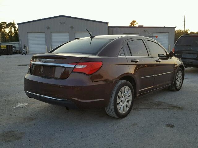 1C3CCBAB2CN257236 - 2012 CHRYSLER 200 LX BROWN photo 4