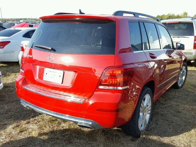 WDCGG5HB7FG386519 - 2015 MERCEDES-BENZ GLK 350 RED photo 4