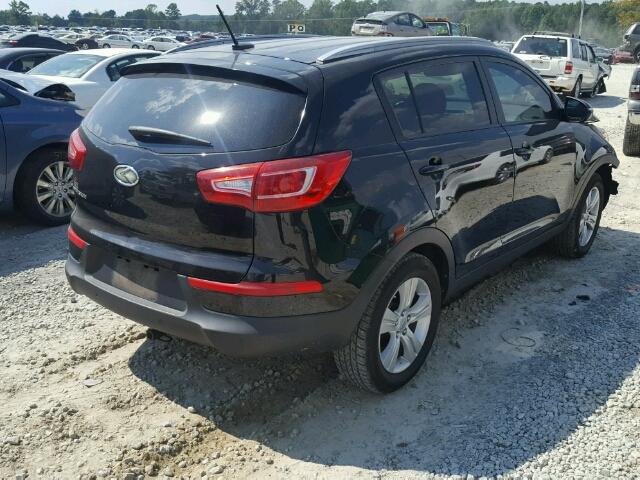 KNDPB3A26B7065892 - 2011 KIA SPORTAGE L BLACK photo 4