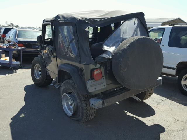 1J4FA39S13P330426 - 2003 JEEP WRANGLER C GREEN photo 3