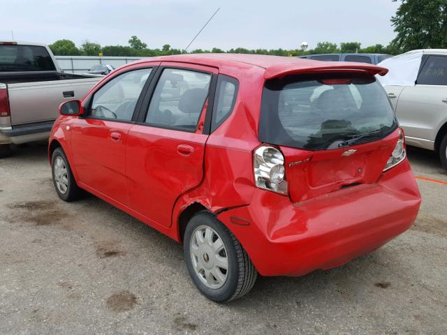 KL1TD62645B481301 - 2005 CHEVROLET AVEO BASE Qırmızı foto 3