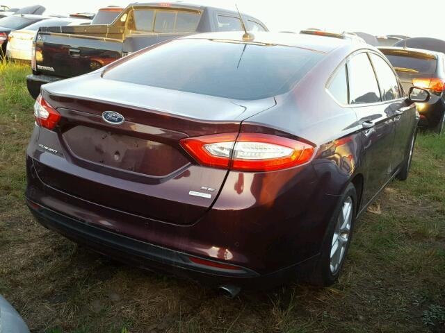 3FA6P0HR2DR156156 - 2013 FORD FUSION BURGUNDY photo 4