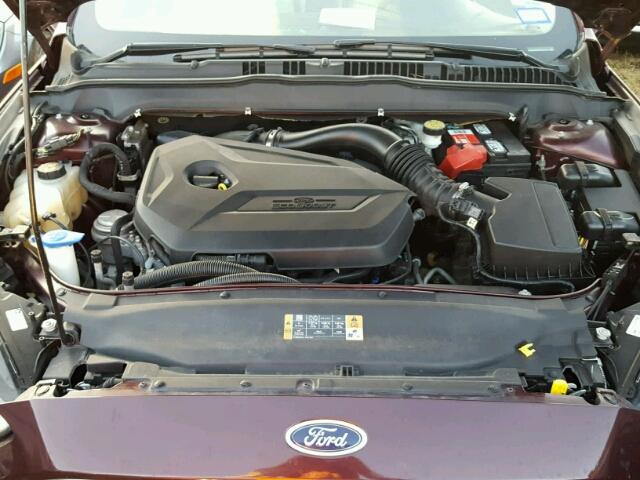 3FA6P0HR2DR156156 - 2013 FORD FUSION BURGUNDY photo 7