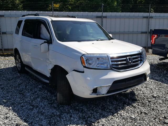 5FNYF3H76DB015307 - 2013 HONDA PILOT EXLN WHITE photo 1