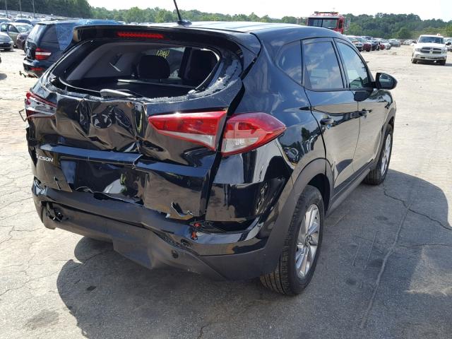 KM8J23A44HU388318 - 2017 HYUNDAI TUCSON SE BLACK photo 4