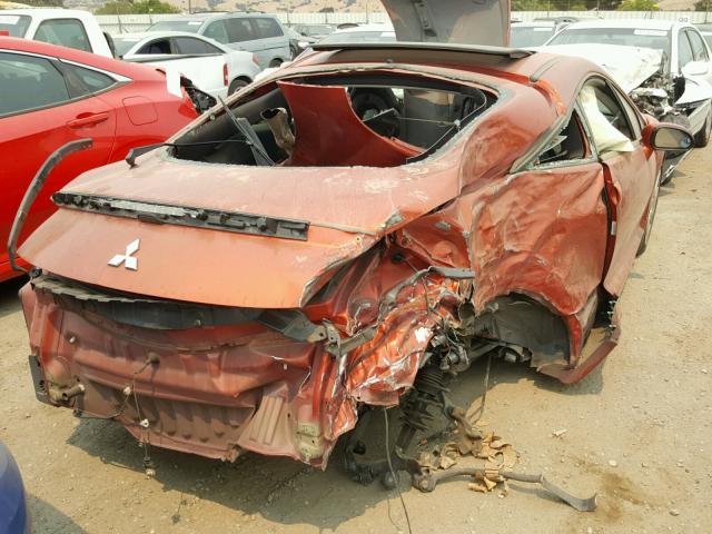 4A3AK34TX7E059345 - 2007 MITSUBISHI ECLIPSE GT ORANGE photo 4