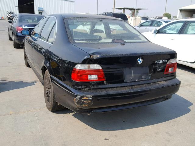 WBADT63462CH91078 - 2002 BMW 530 I AUTO BLACK photo 3